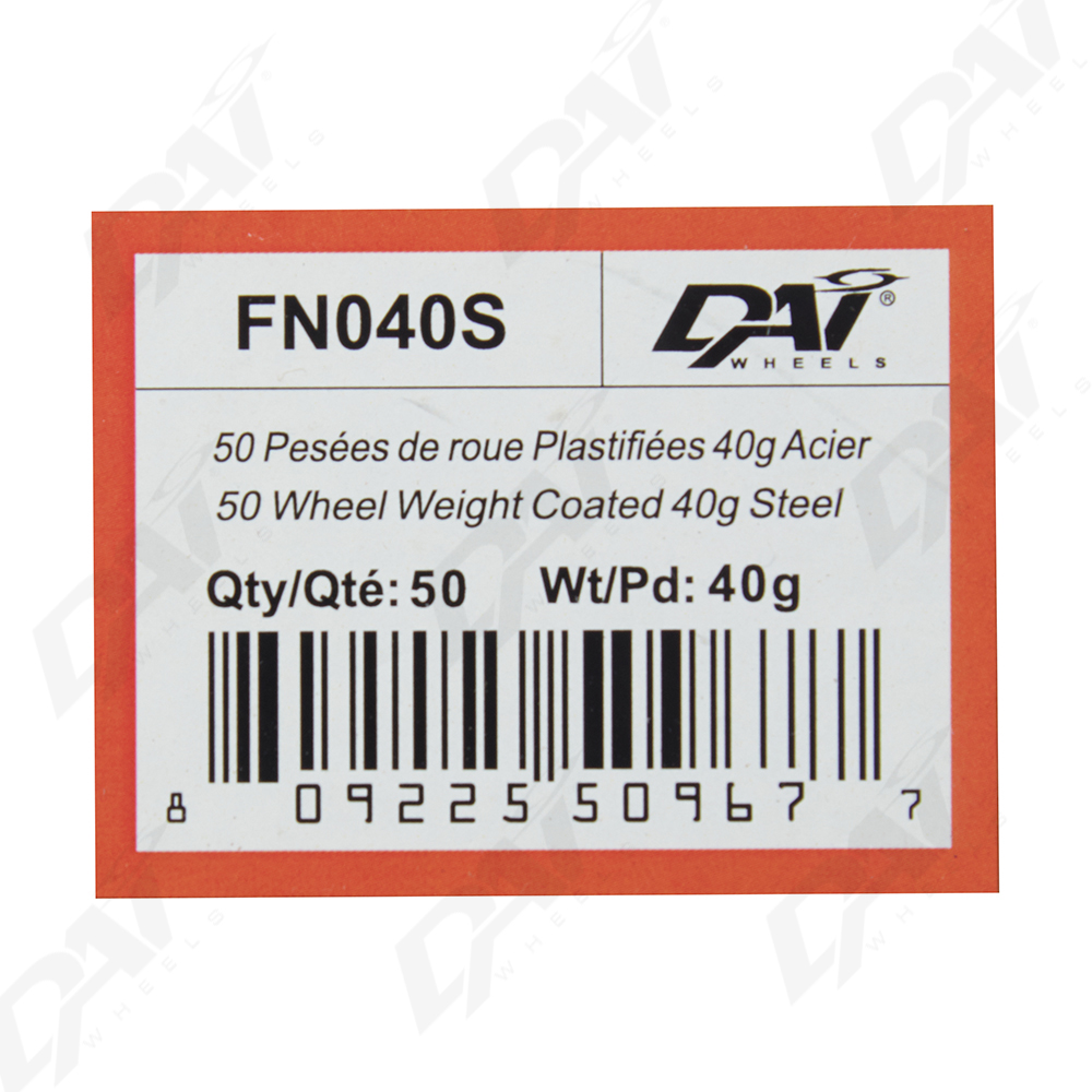25 PESEES DE ROUE PLAST 40G