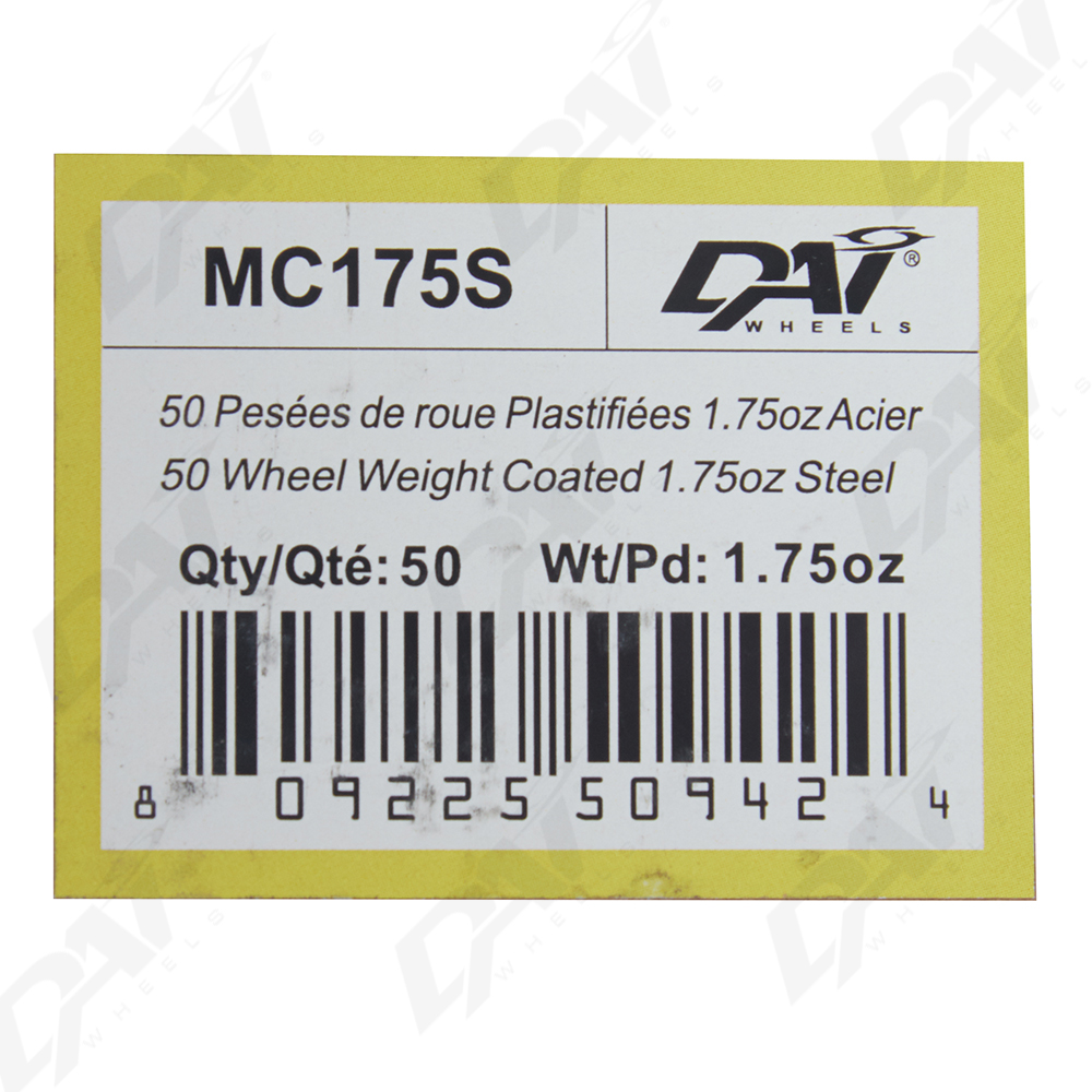 25 PESEES DE ROUE PLAST 1.75OZ