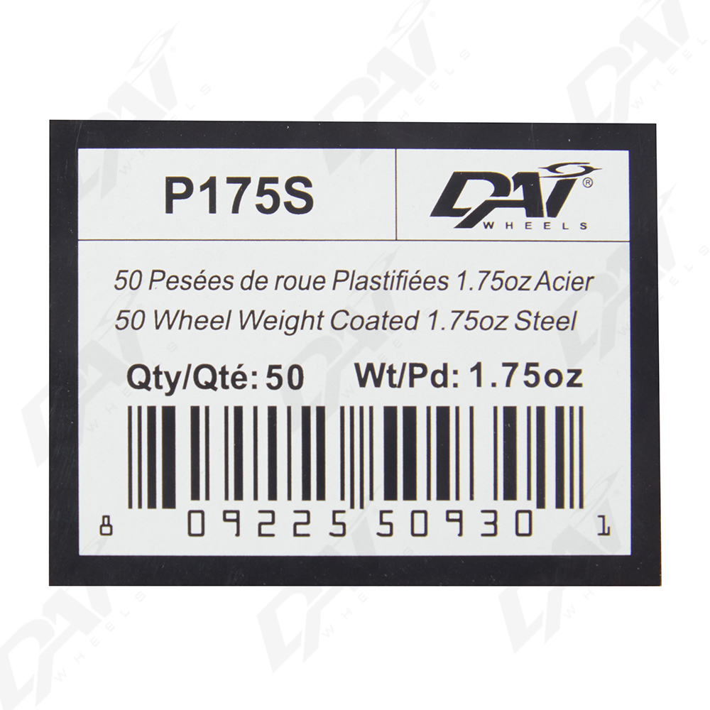 25 PESEES DE ROUE PLAST 1.75OZ