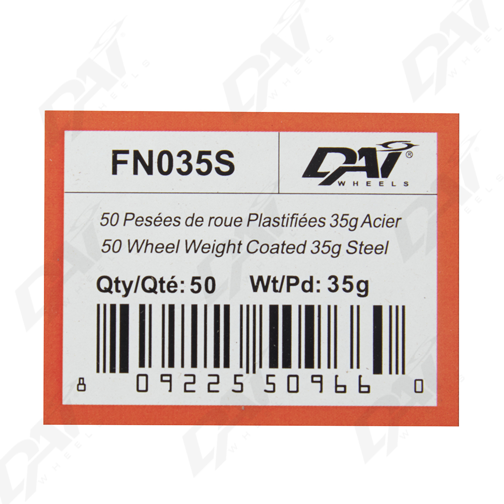25 PESEES DE ROUE PLAST 35G