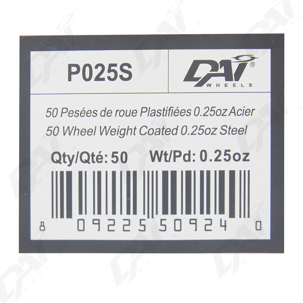 50 PESEES DE ROUE PLAST 0.25OZ - 2