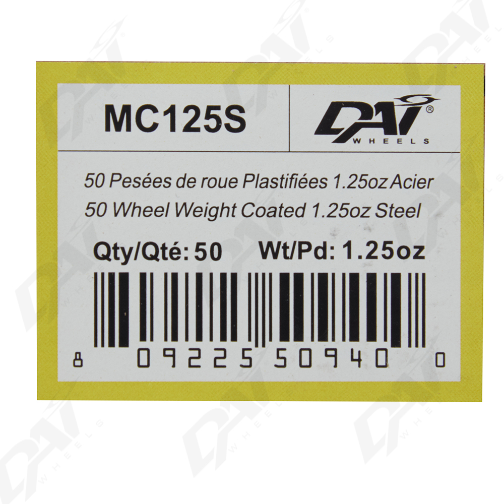 50 PESEES DE ROUE PLAST 1.25OZ