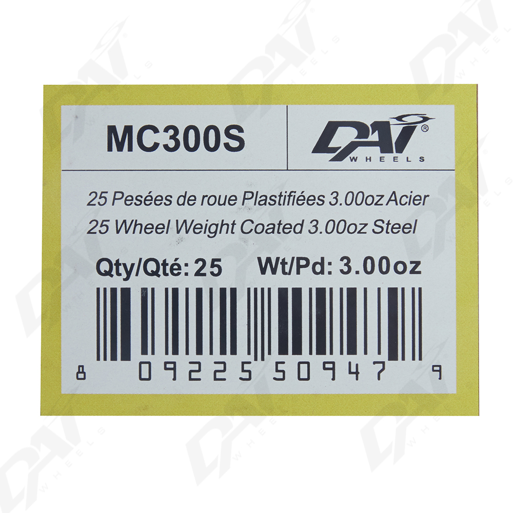 25 PESEES DE ROUE PLAST 3.00OZ - 2