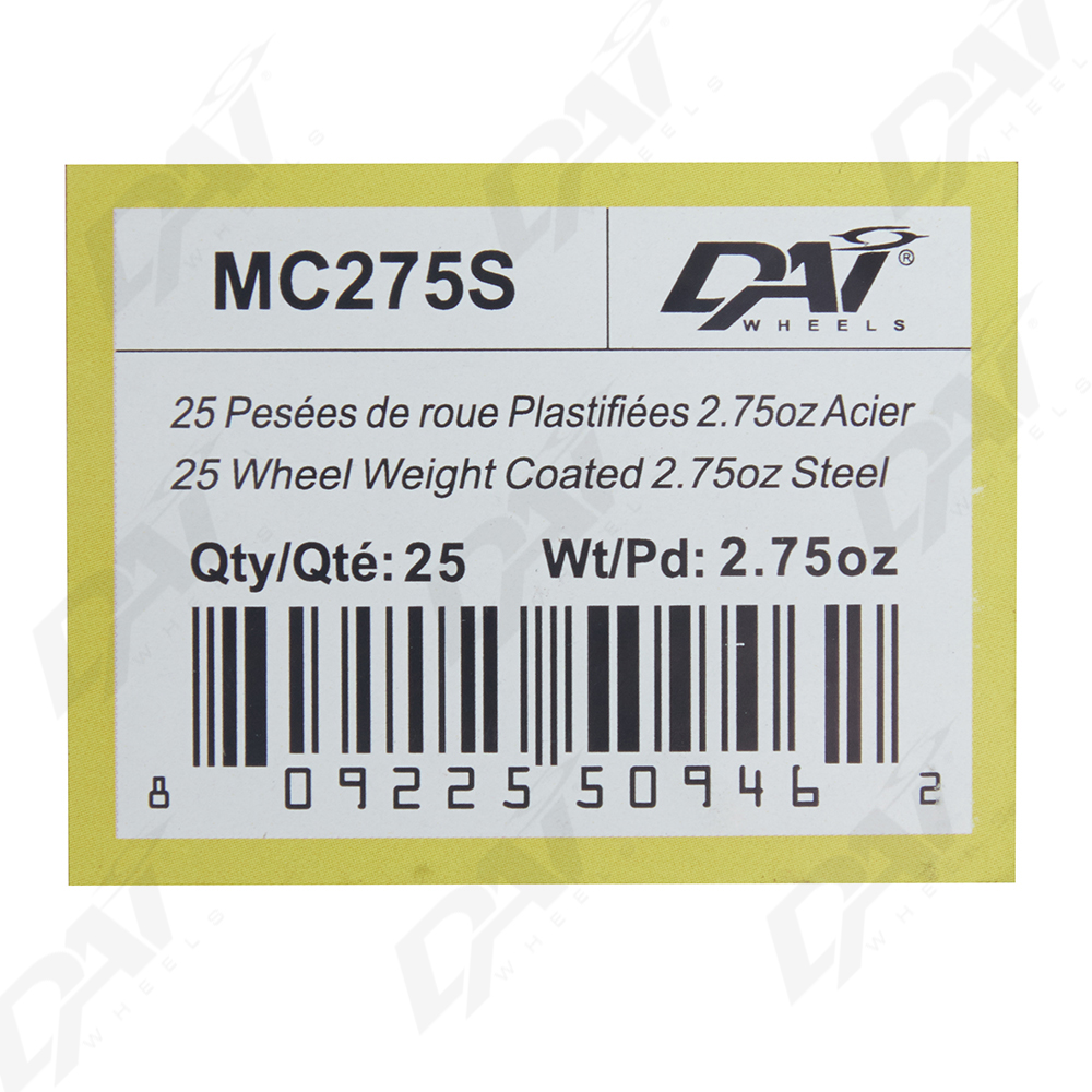 25 PESEES DE ROUE PLAST 2.75OZ