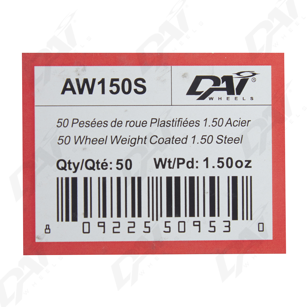 50 PESEES DE ROUE PLAST 1.50