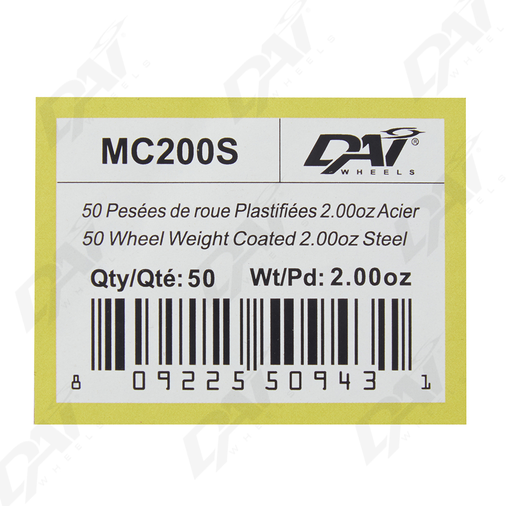 25 PESEES DE ROUE PLAST 2.00OZ