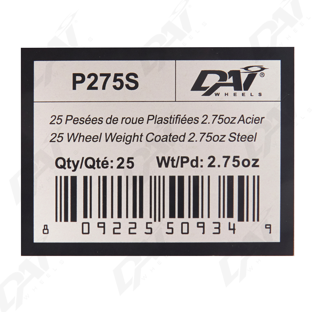 25 PESEES DE ROUE PLAST 2.75OZ - 2