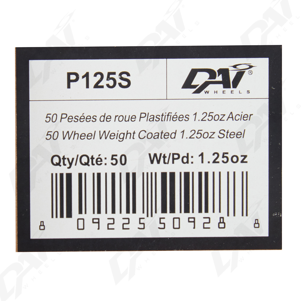 50 PESEES DE ROUE PLAST 1.25OZ - 3