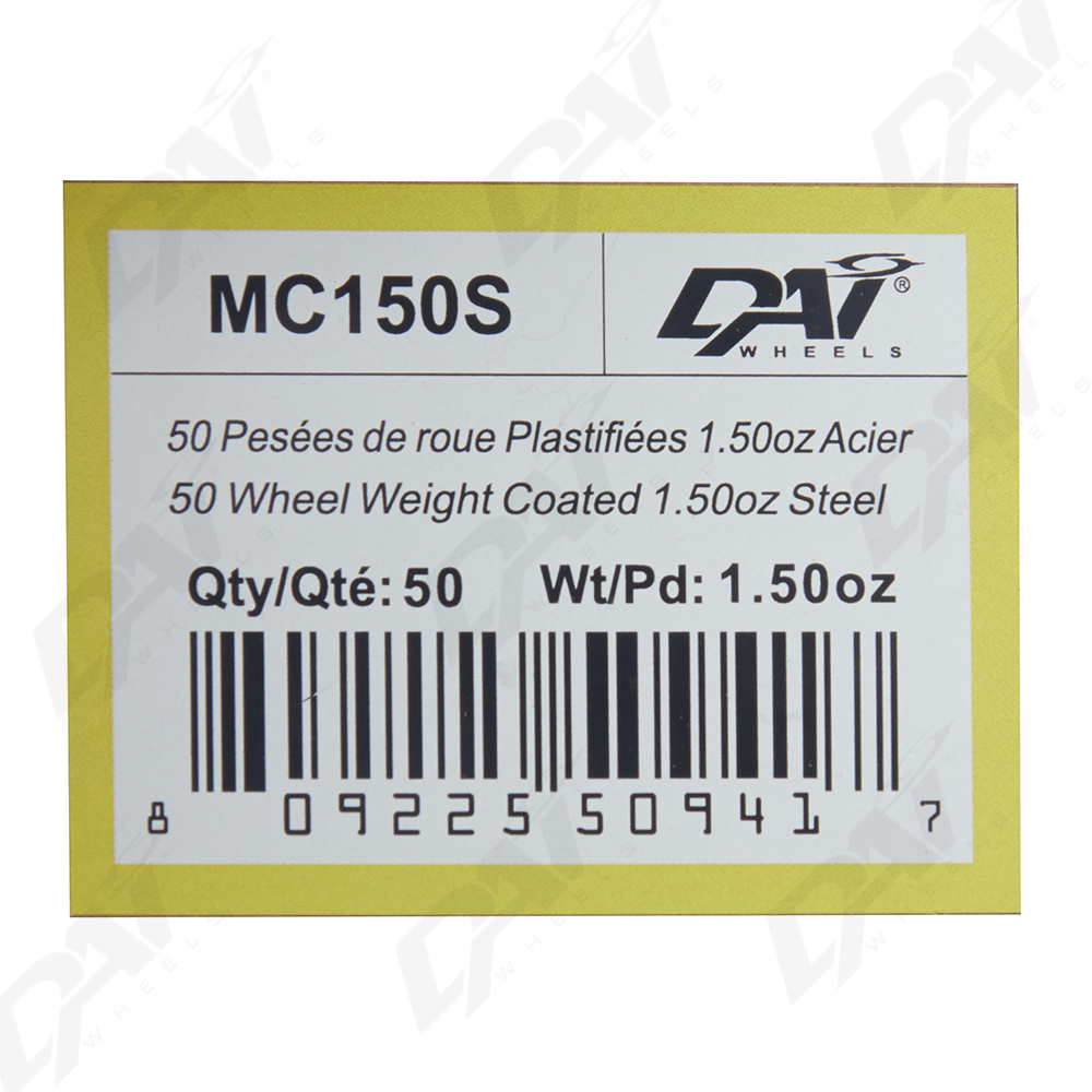 50 PESEES DE ROUE PLAST 1.50OZ - 2