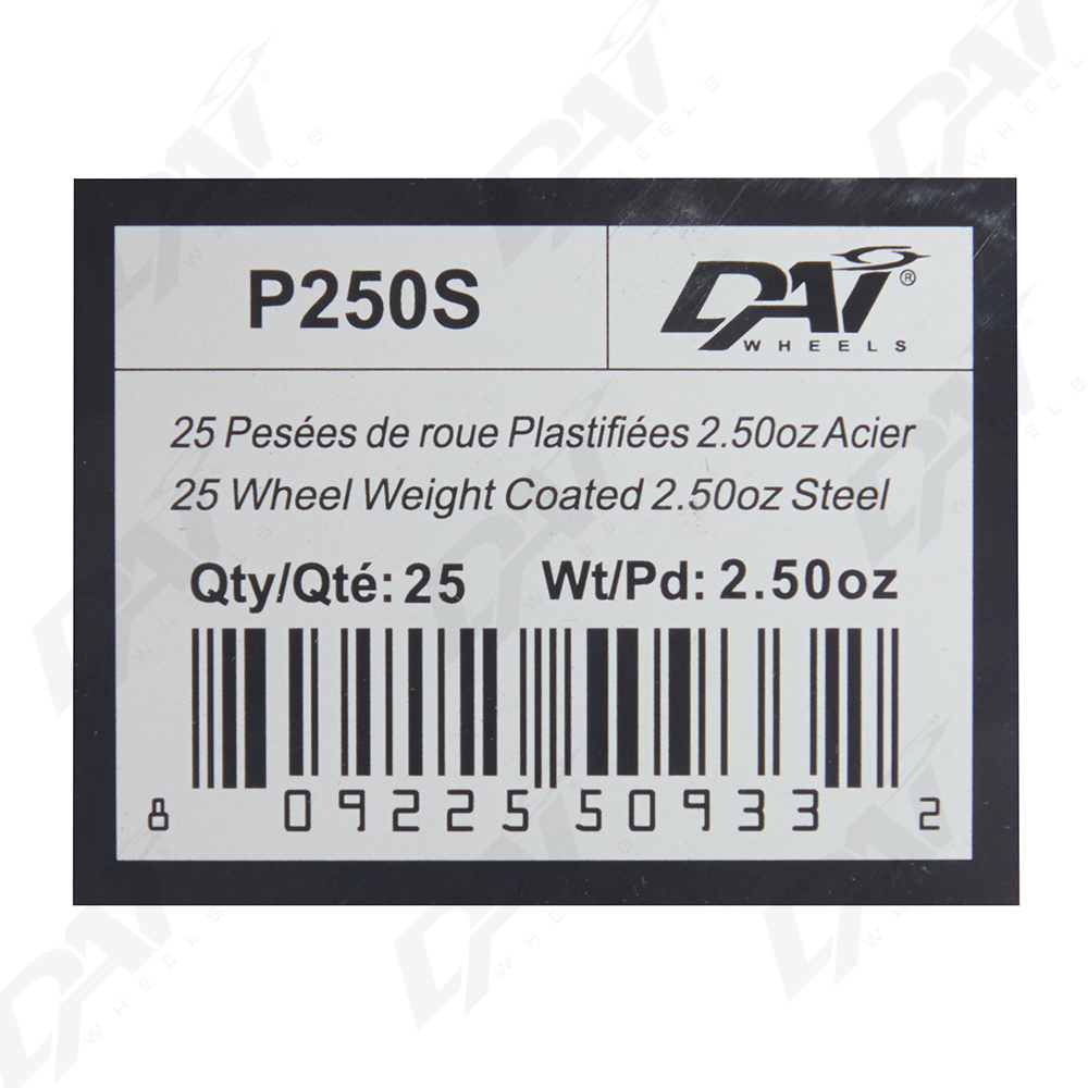 25 PESEES DE ROUE PLAST 2.50OZ - 2