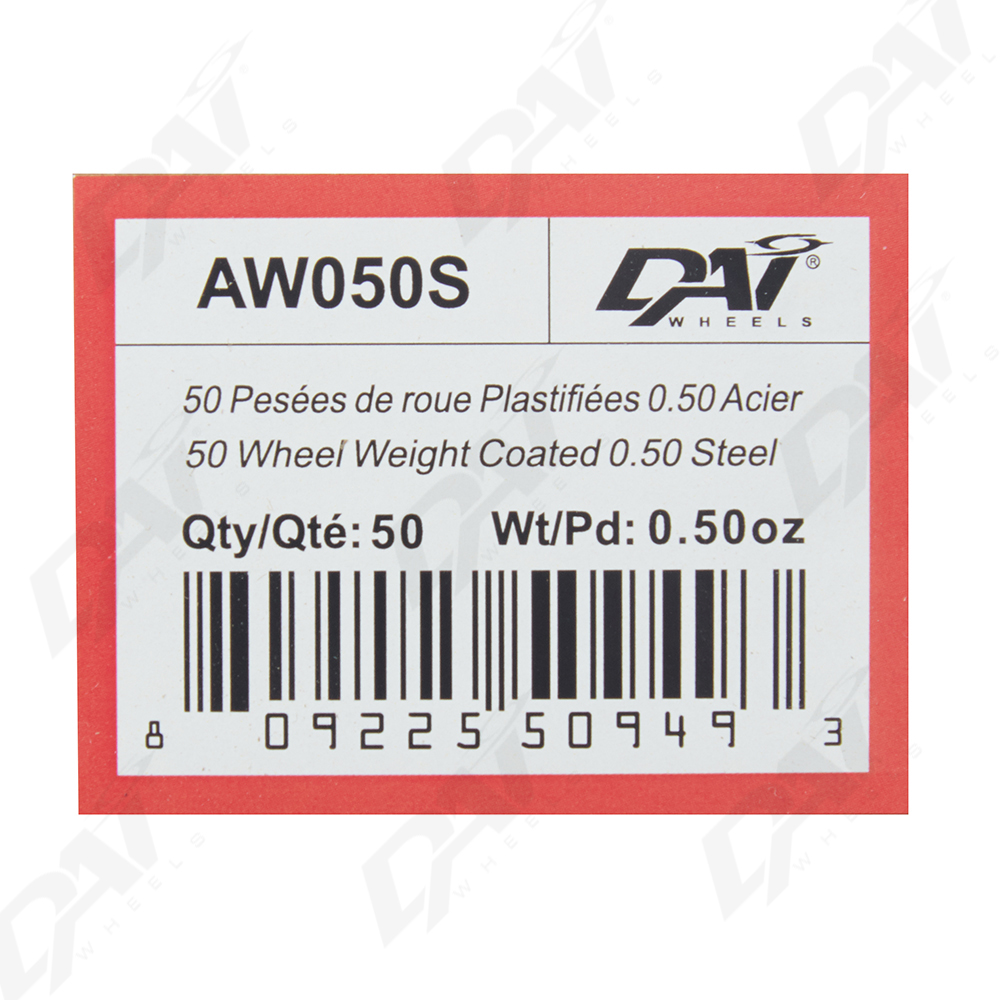 50 PESEES DE ROUE PLAST 0.50 - 2