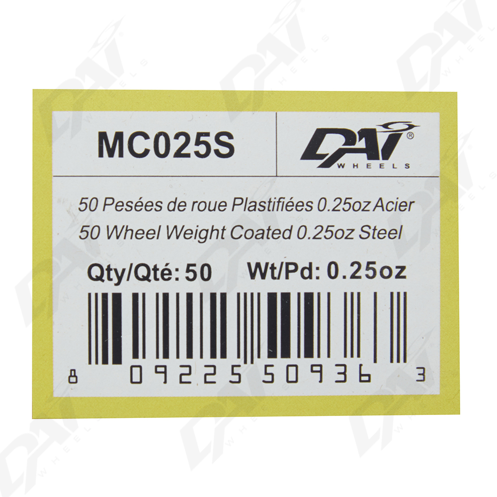 50 PESEES DE ROUE PLAST 0.25OZ - 3
