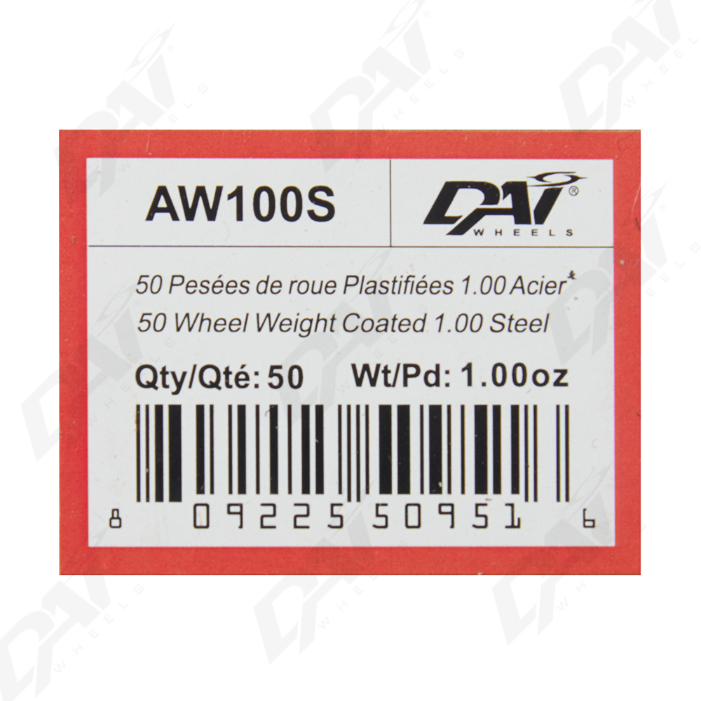 50 PESEES DE ROUE PLAST 1.00 - 3
