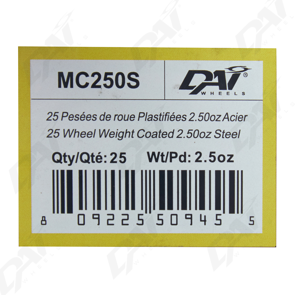 25 PESEES DE ROUE PLAST 2.50OZ - 3