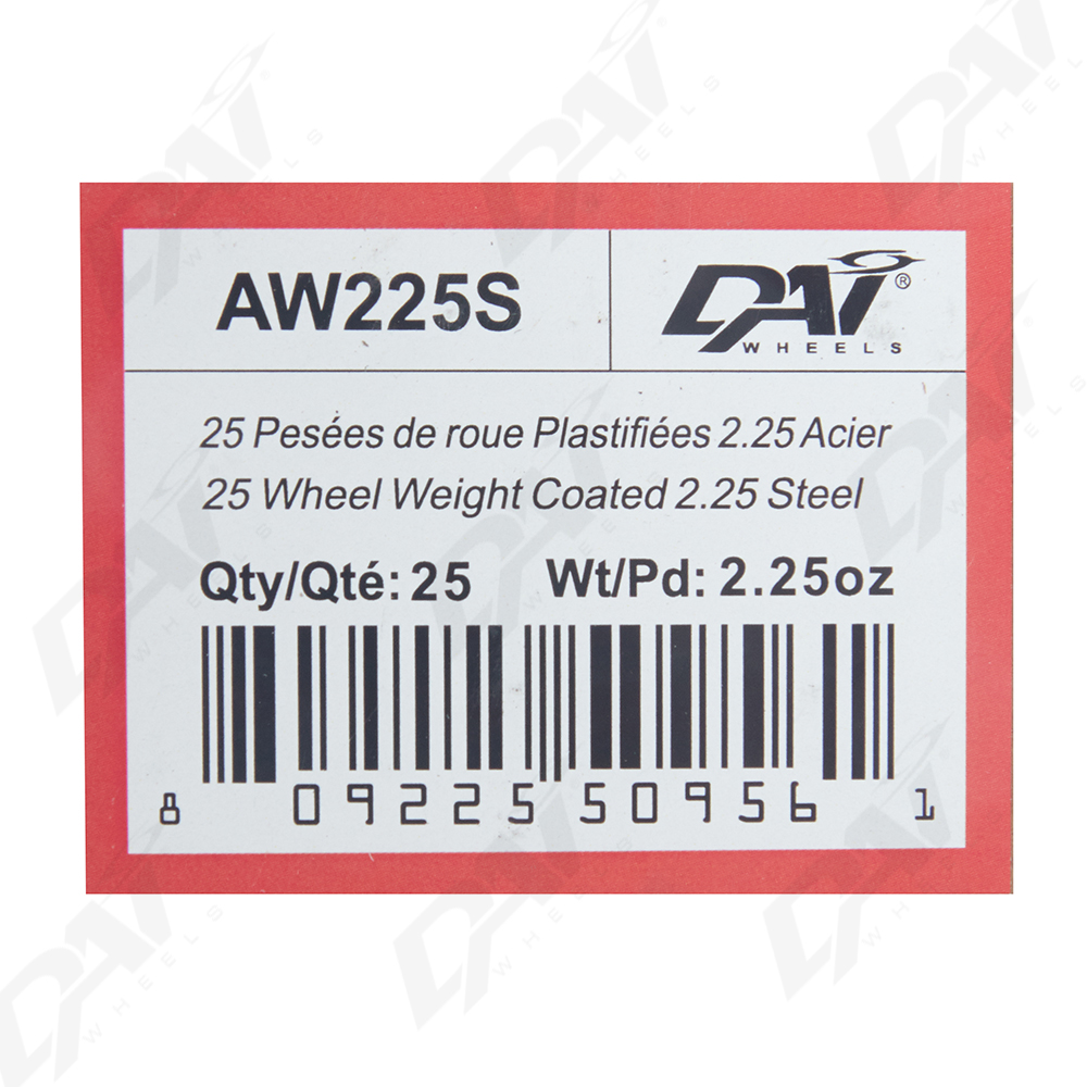 25 PESEES DE ROUE PLAST 2.25 - 3