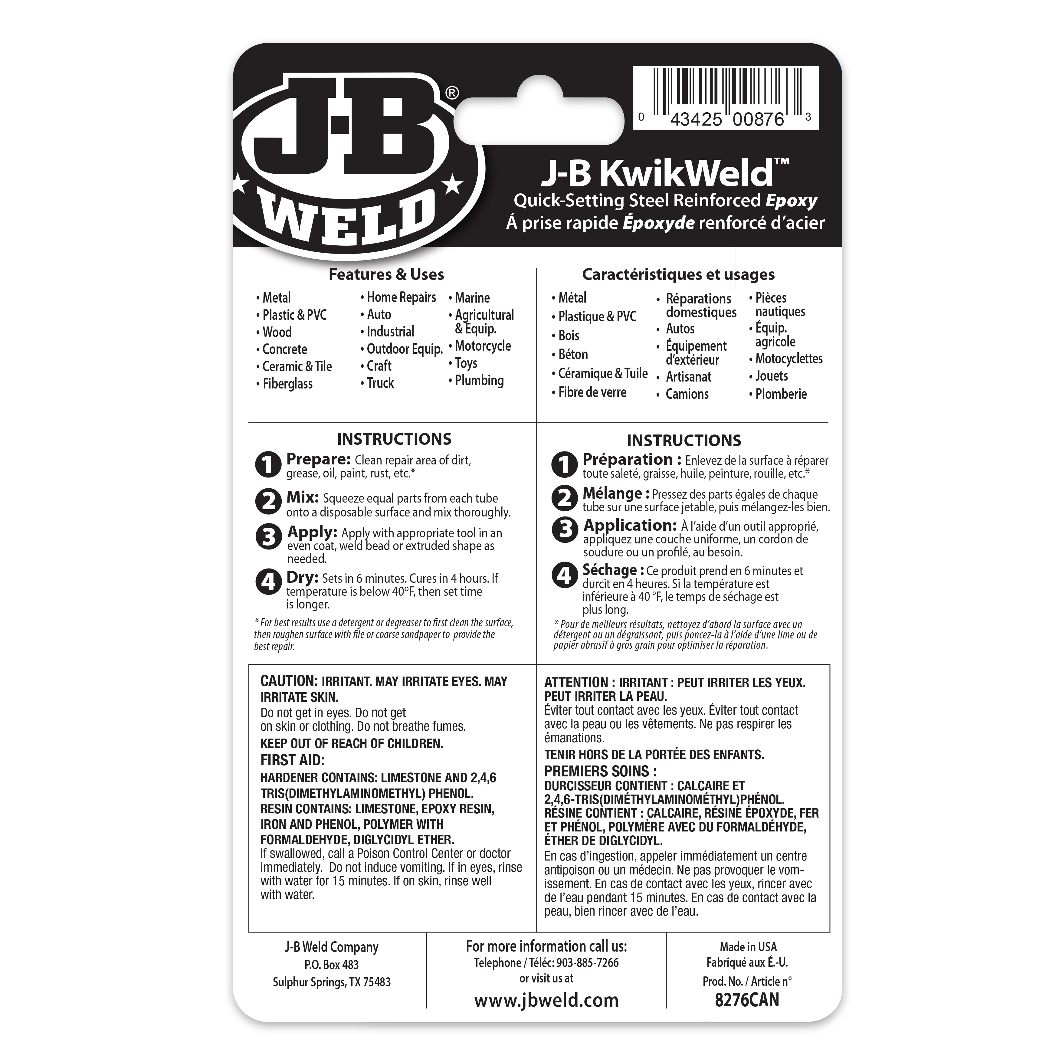 COLLE EPOXY J-B WELD 4MIN - 2